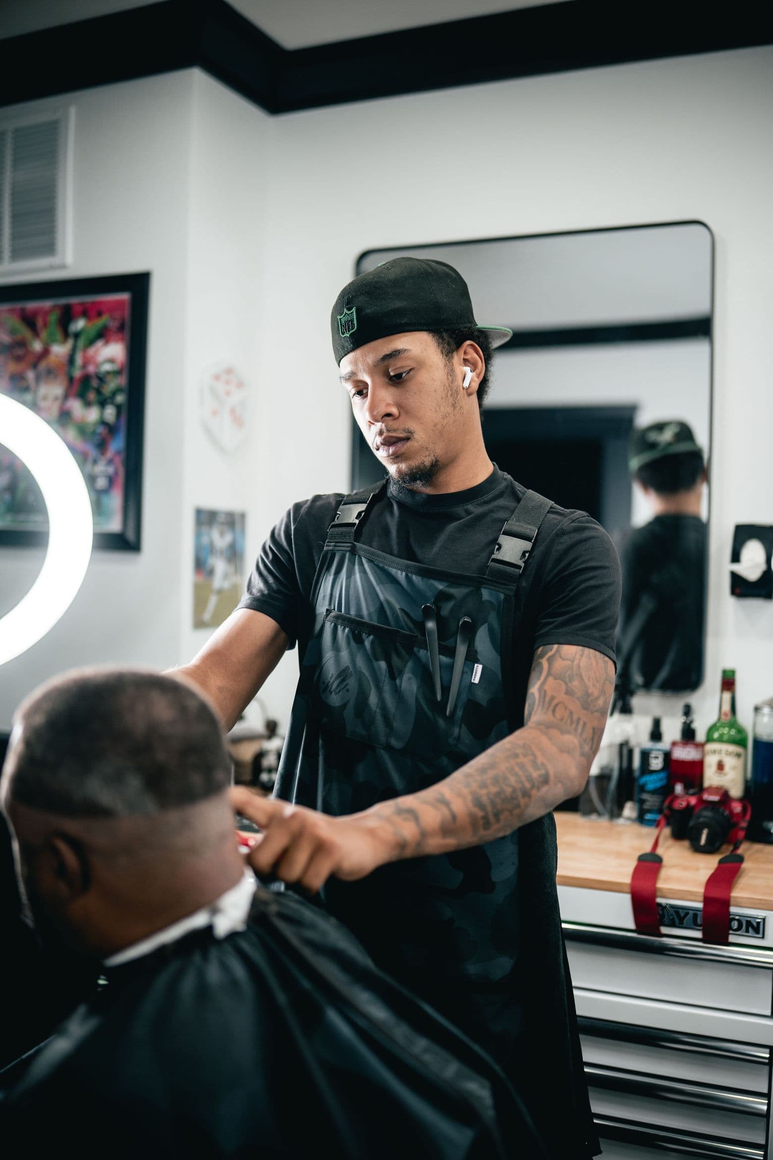 Riv, barber at Colella Cutz Barber Studios in Cherry Hill, NJ